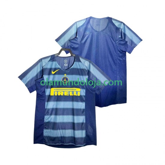 Camisola Inter de Milão 2005 Retro Homem Equipamento Terceiro 2004 Manga Curta